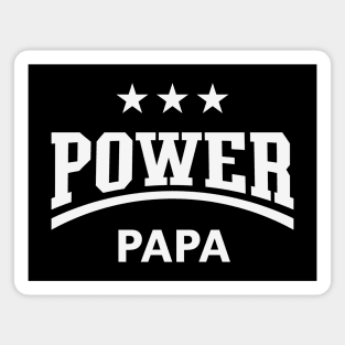 Power Papa (Dad / Daddy / Father’s Day / White) Magnet